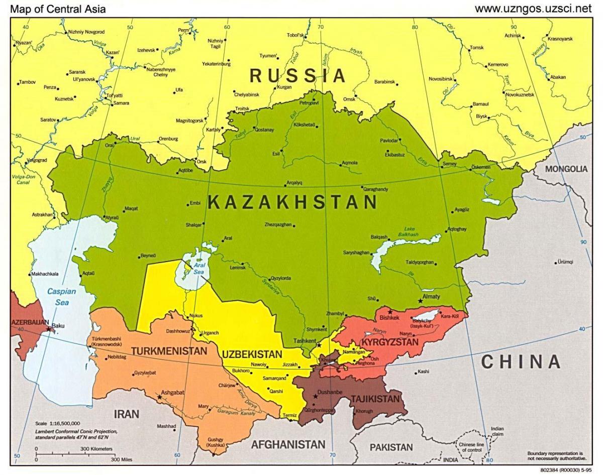 bản đồ của Kazakhstan bản đồ châu á