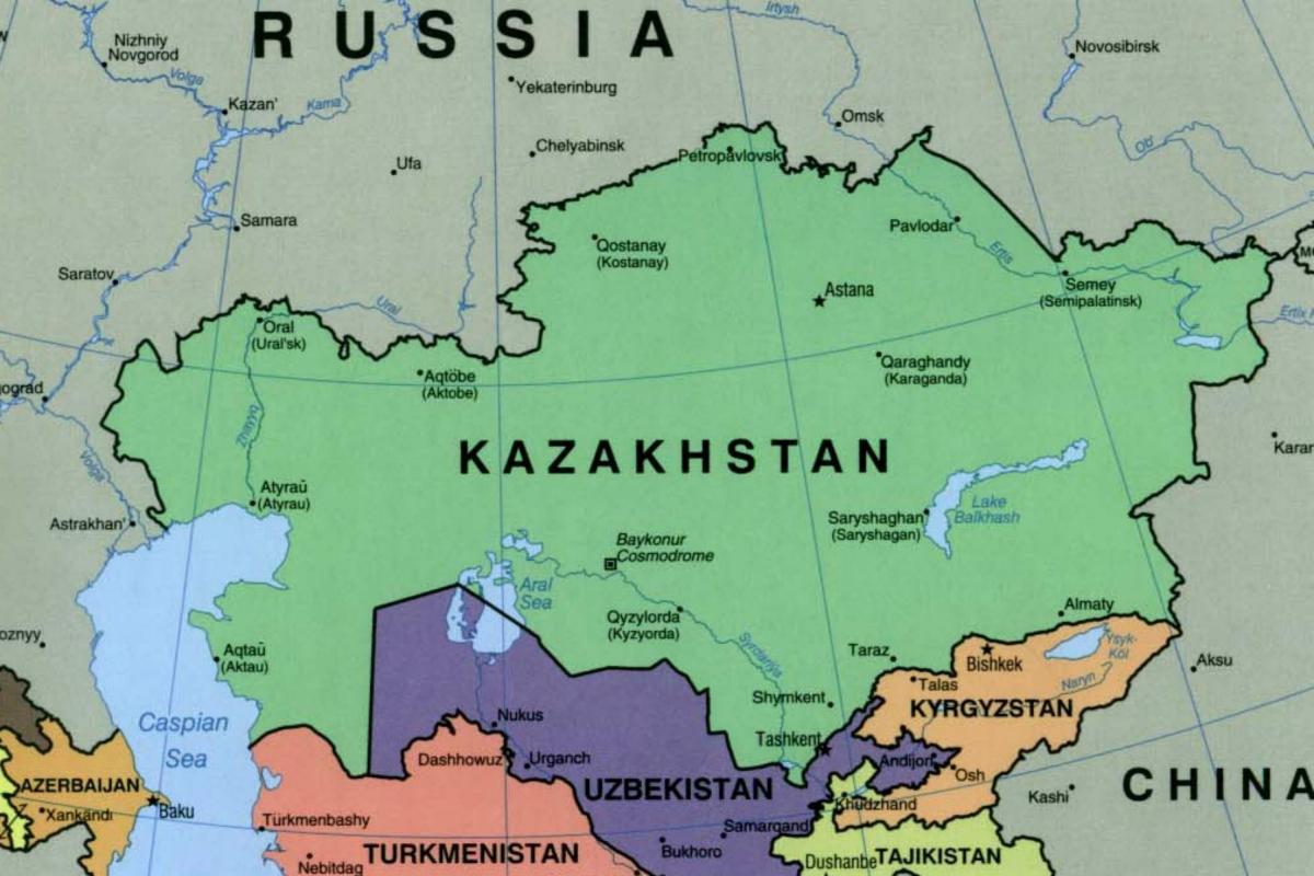 bản đồ của nice Kazakhstan