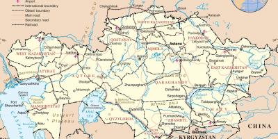 Kazakhstan nước bản đồ
